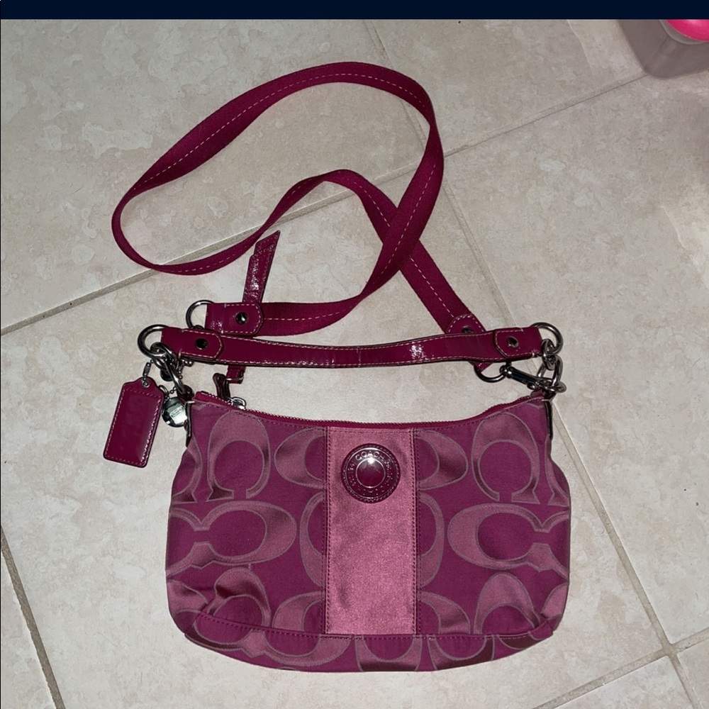 Genuine Coach Purple Cross body purse